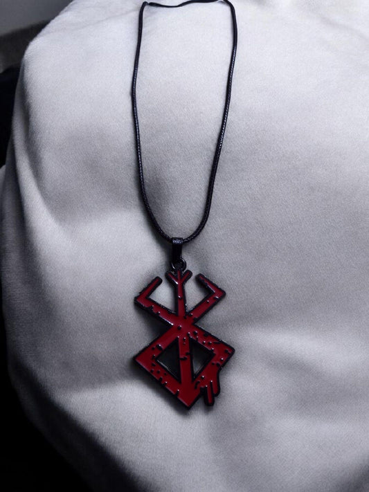 Berserk Seal of Sacrifice Enamel Doubled Sided Necklace