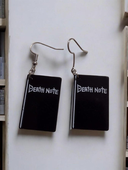 Anime death note book earrings