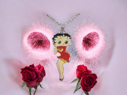 Betty Boop Sterling Silver Necklace