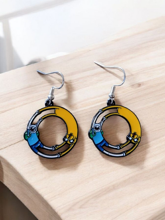 Adventure time Finn and Jake earrings